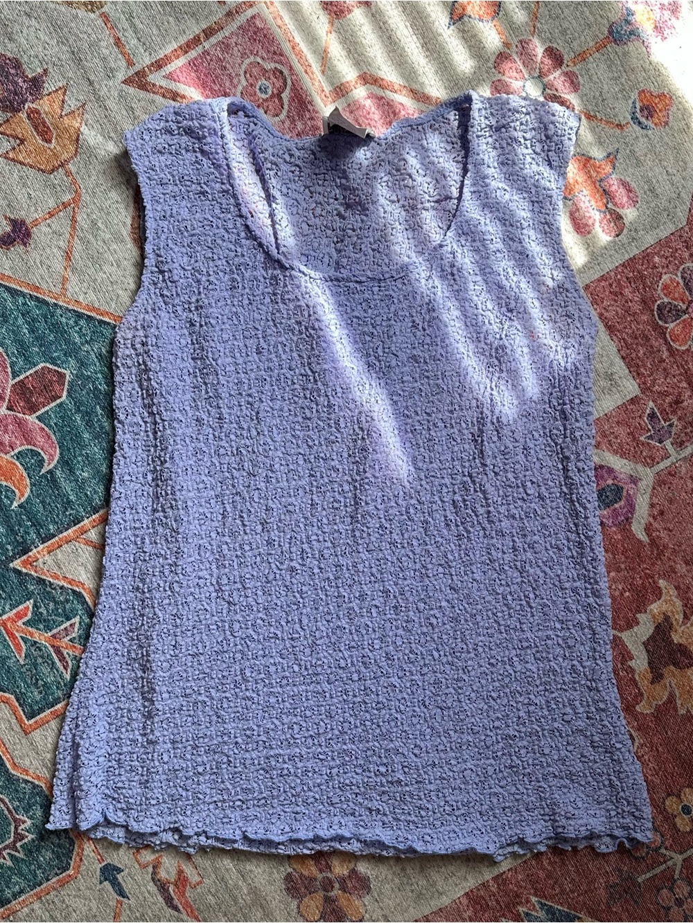 LIA Vintage Lilac Textured Lettuce Trim Tank